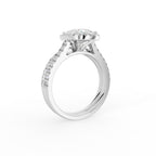 18K Halo Cushion Diamond Ring — 3D VIEW