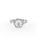 18K Solitaire Round Diamond Engagement Ring — TOP