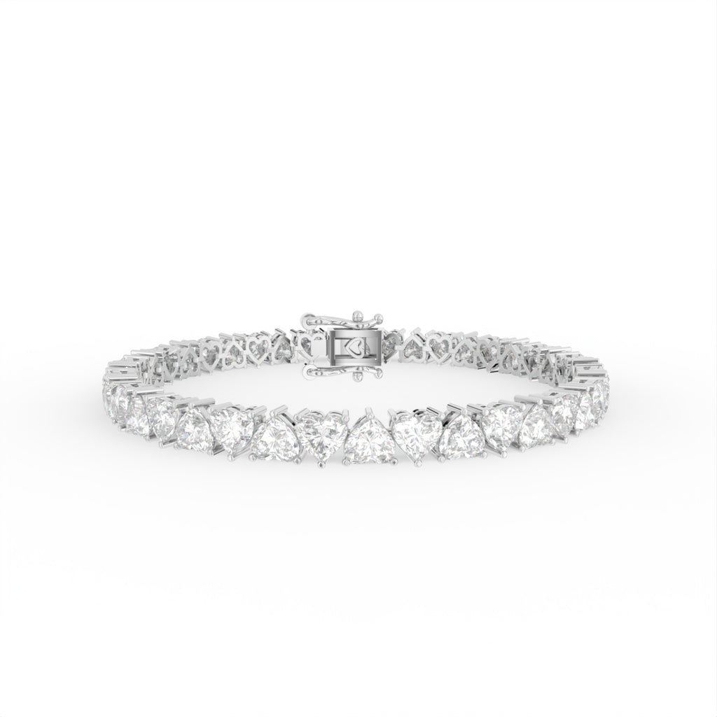 18K Heart Diamond Bracelet — TOP