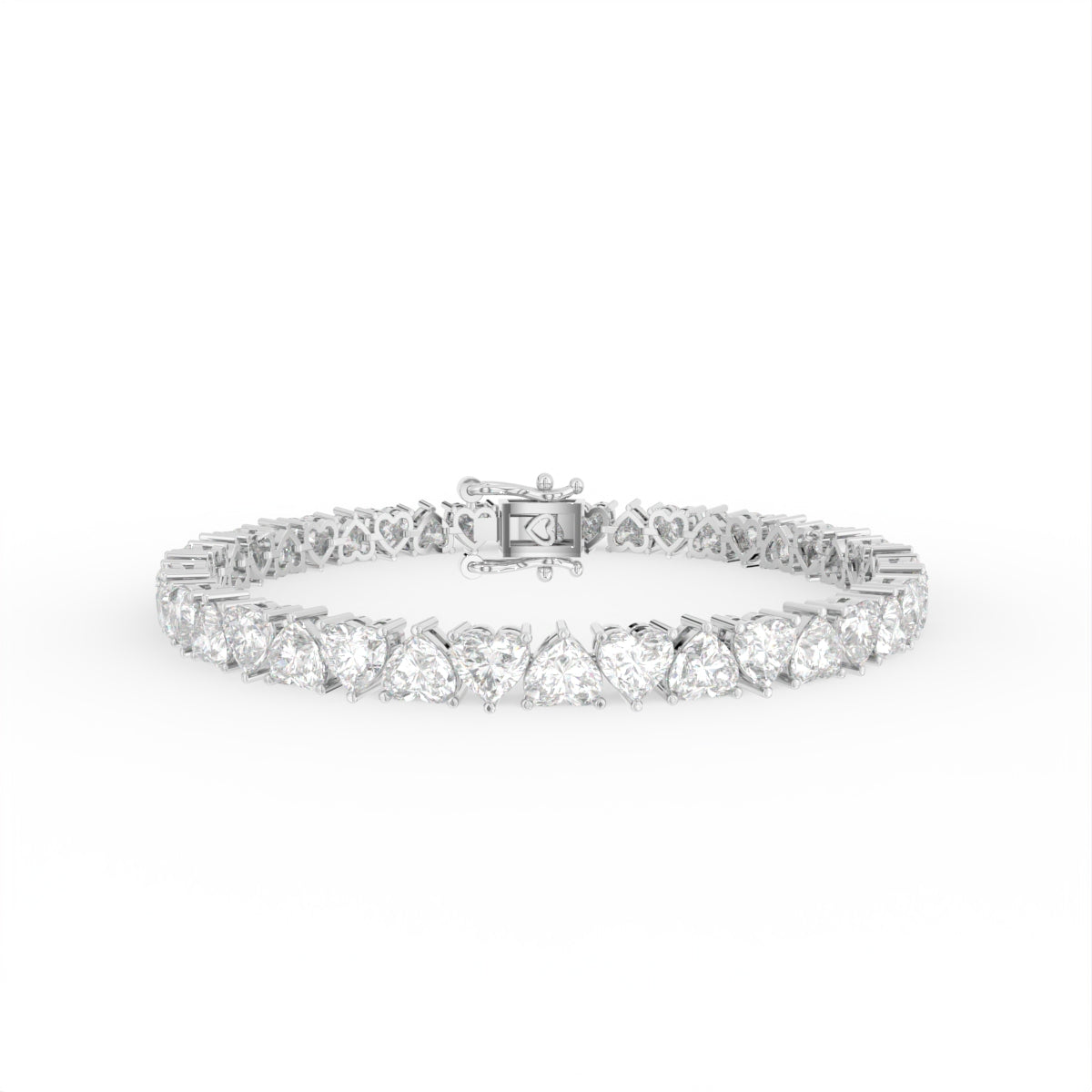 18K Heart Diamond Bracelet — TOP
