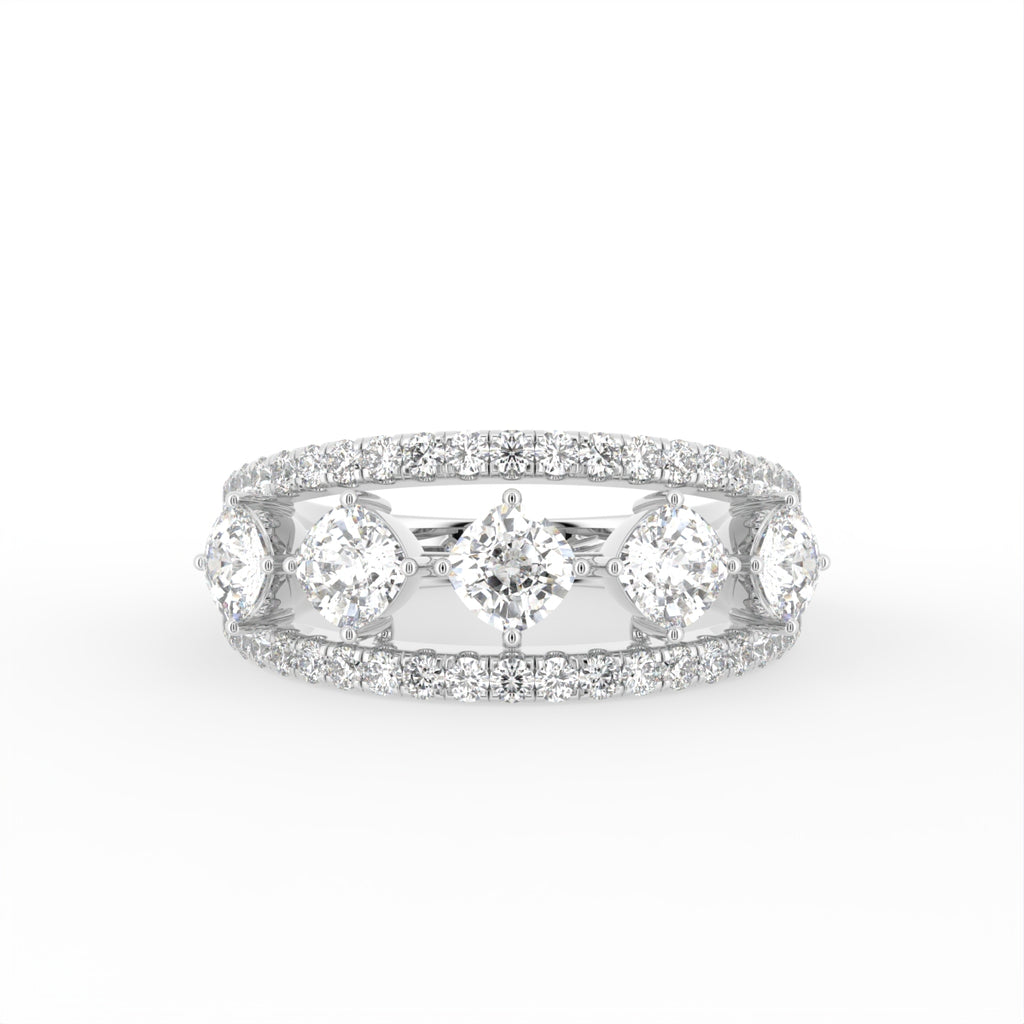 18K Cushion Diamond Statement Ring — TOP