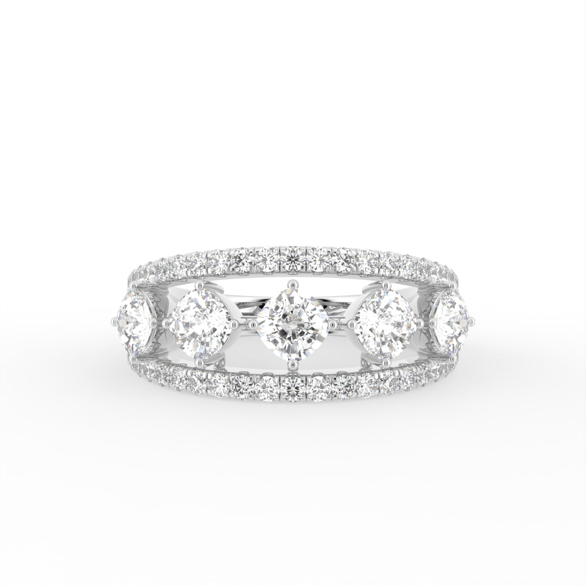 18K Cushion Diamond Statement Ring — TOP