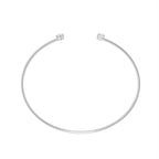 18K Solitaire Diamond Bangle — FRONT