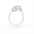 vimg:Z00312|18K Trilogy Radiant Diamond Ring — 3D VIEW