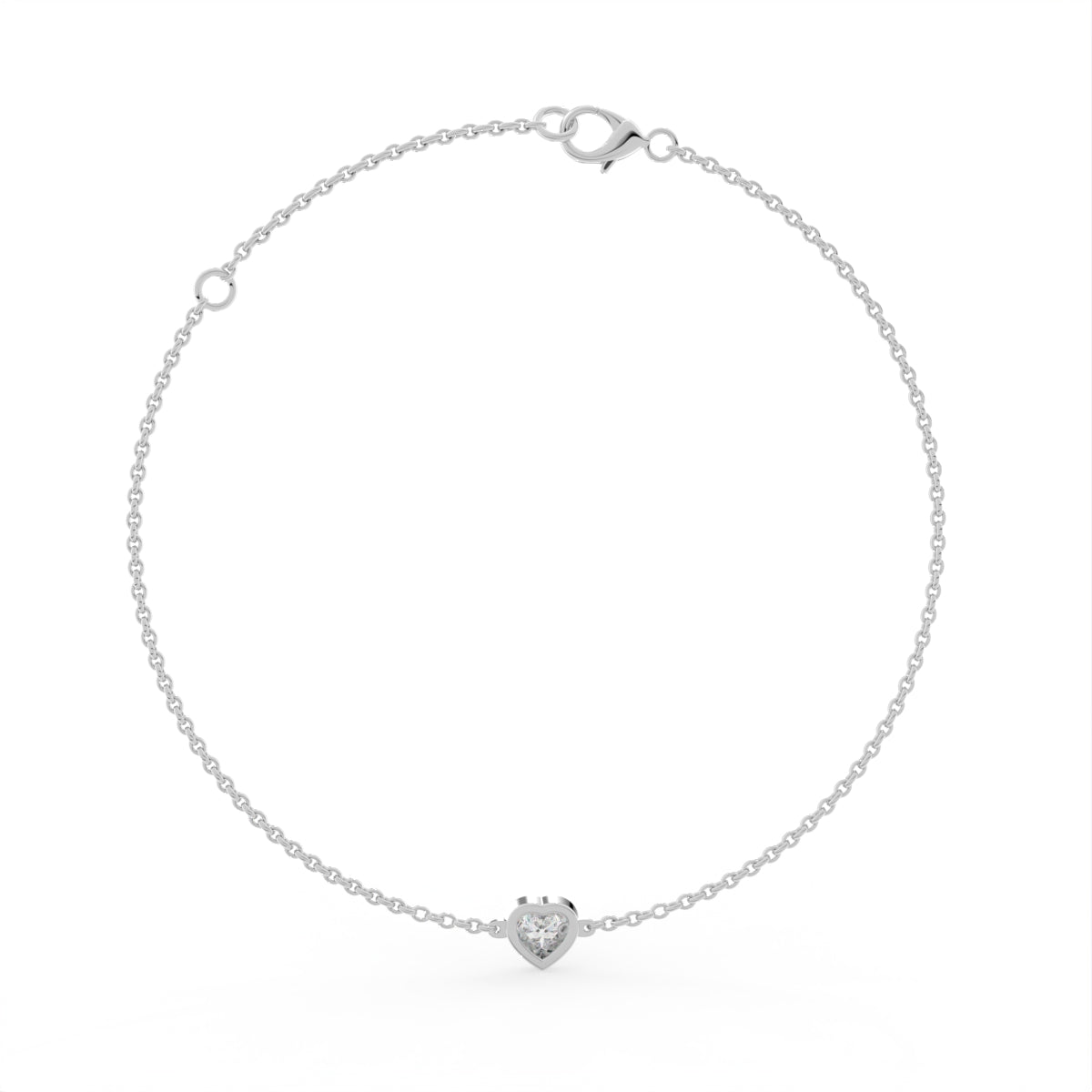18K Solitaire Diamond Pendant — BACK