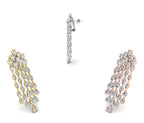 18K Marquise Diamond Drop Earrings — 3 COLOR