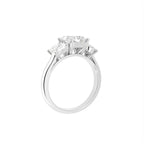 18K Trilogy Diamond Engagement Ring — 3D VIEW
