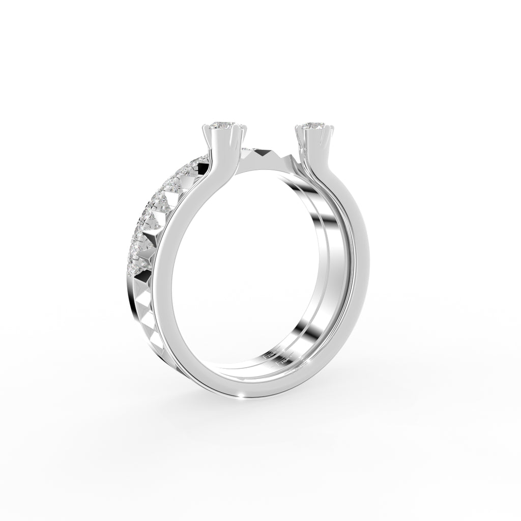 vimg:FJ5639|vimg:FJ5810|14K Bespoke Round Diamond Ring — 3D VIEW