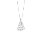 18K Christmas Tree Baguette Diamond Pendant — 3D VIEW
