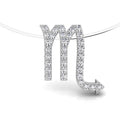vimg:FJ1227|vimg:FJ1226|vimg:FJ1228|vimg:FJ1242|vimg:FJ1999|18K Zodiac Round Diamond Pendant — FRONT