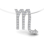 vimg:FJ1227|vimg:FJ1226|vimg:FJ1228|vimg:FJ1242|vimg:FJ1999|18K Zodiac Round Diamond Pendant — FRONT