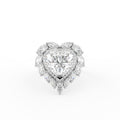 18K Halo Heart Diamond Ring — TOP