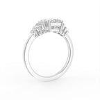 14K Yellow Gold Solitaire Emerald Diamond Ring — 3D VIEW
