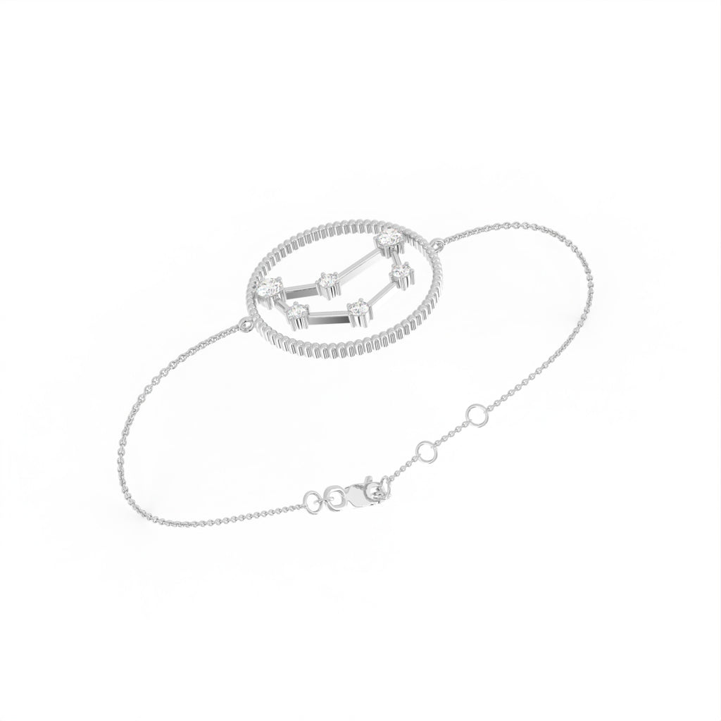 18K Capricorn Constellation Diamond Bracelet — 3D VIEW