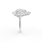 18K Halo Heart Diamond Ring — SIDE