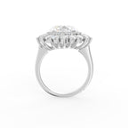 18K Halo Heart Diamond Ring — FRONT