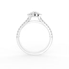 18K Halo Marquise Diamond Engagement Ring — FRONT