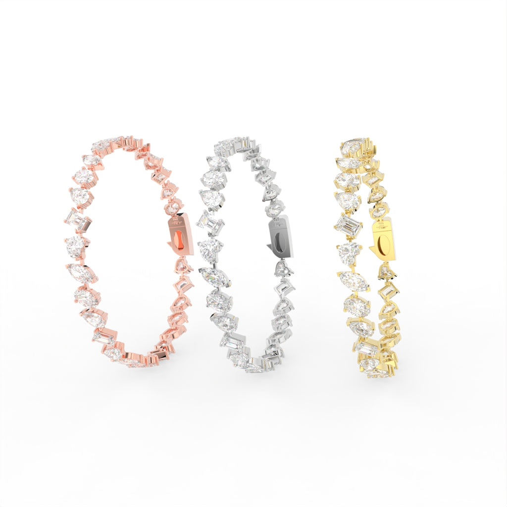 18K Diamond Bracelet — 3 COLOR