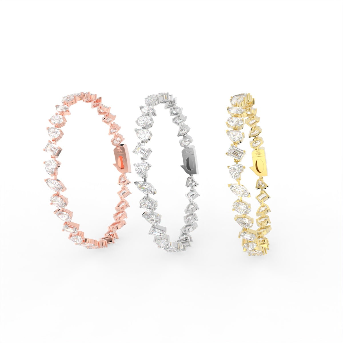 18K Diamond Bracelet — 3 COLOR