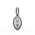 18K Marquise Solitaire Diamond Pendant — FRONT