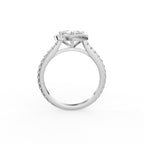 18K Halo Trillion Diamond Ring — FRONT