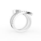 18K Bespoke Pear Diamond Wrap Ring — 3D VIEW