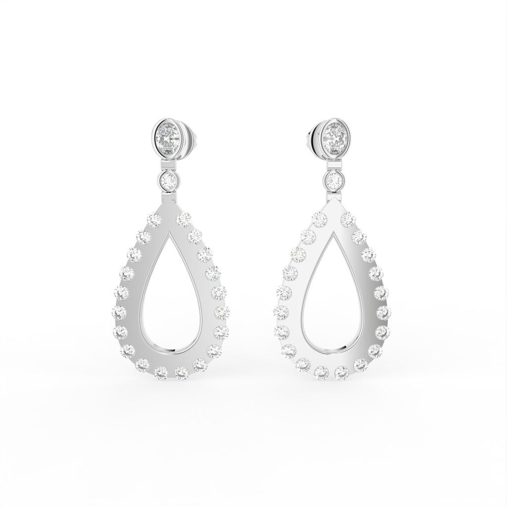 Sterling Silver Diamond Earrings — TOP