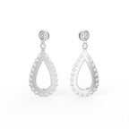 Sterling Silver Diamond Earrings — TOP