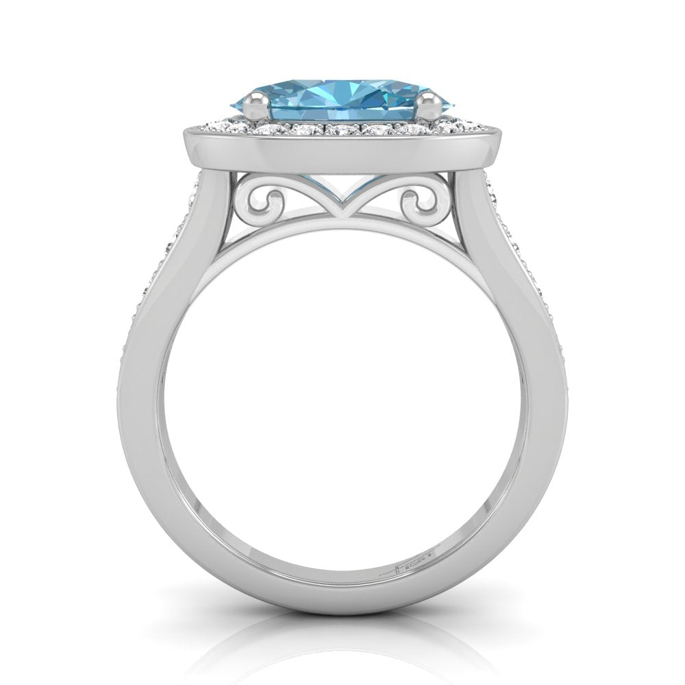 vimg:FJ1328|18K Halo Oval Diamond Solitaire Ring — FRONT
