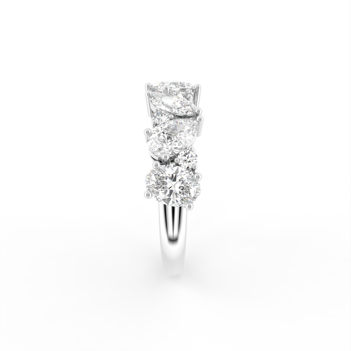 18K Eternity Diamond Ring — SIDE