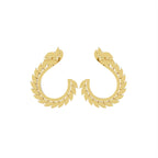 18K Peacock Feather Diamond Earrings — BACK