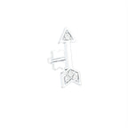 18K Arrow Diamond Piercing Earrings — 3D VIEW