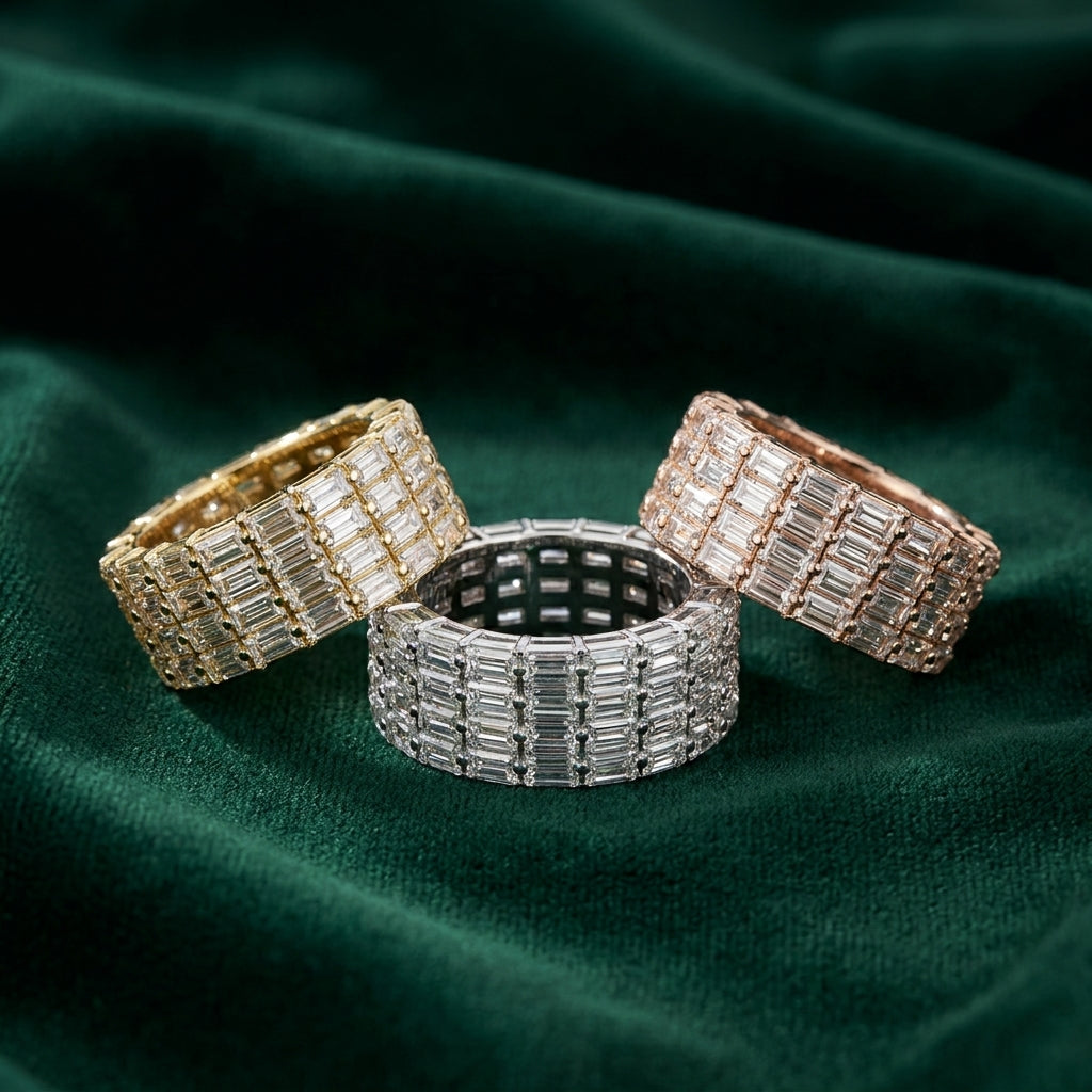 18K Baguette Diamond Ring — AI 3 Color Image