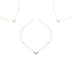 18K Minimalist Charm Diamond Necklace — 3 COLOR