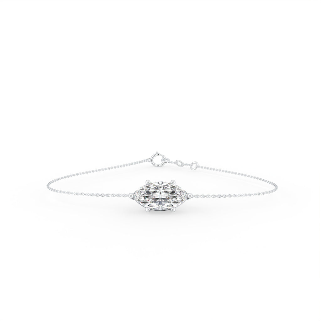 18K Gold Marquise Diamond Bracelet — TOP