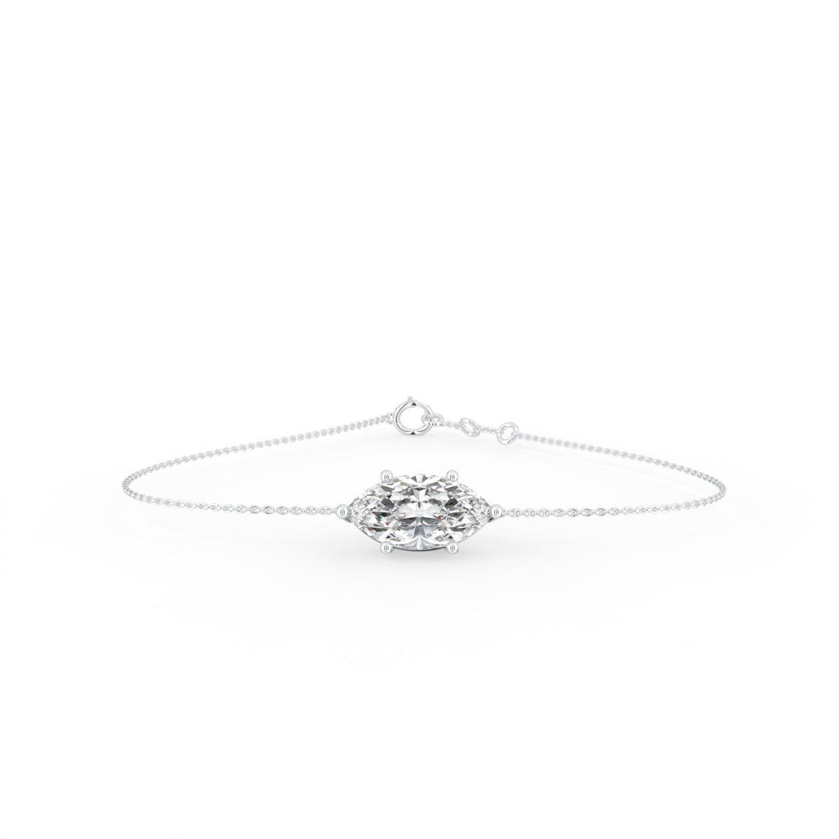 18K Gold Marquise Diamond Bracelet