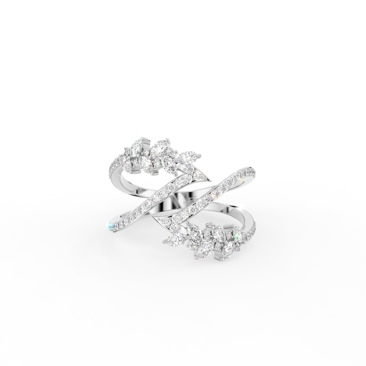 18K Bespoke Marquise Diamond Ring — TOP