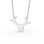 18K Antler Round Pink Diamond Pendant — BACK