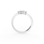 18K Bespoke Pear Diamond Ring — FRONT