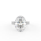 18K Yellow Gold Solitaire Oval Diamond Engagement Ring — TOP