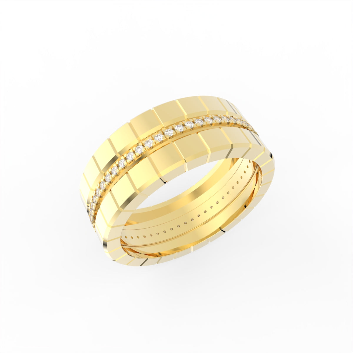 Sterling Silver Diamond Ring — 3 COLOR