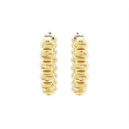 18K Diamond Hoop Earrings — BACK