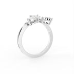 14K White Gold Marquise Diamond Ring — 3D VIEW