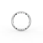 18K Yellow Gold Round Diamond Band Ring — FRONT