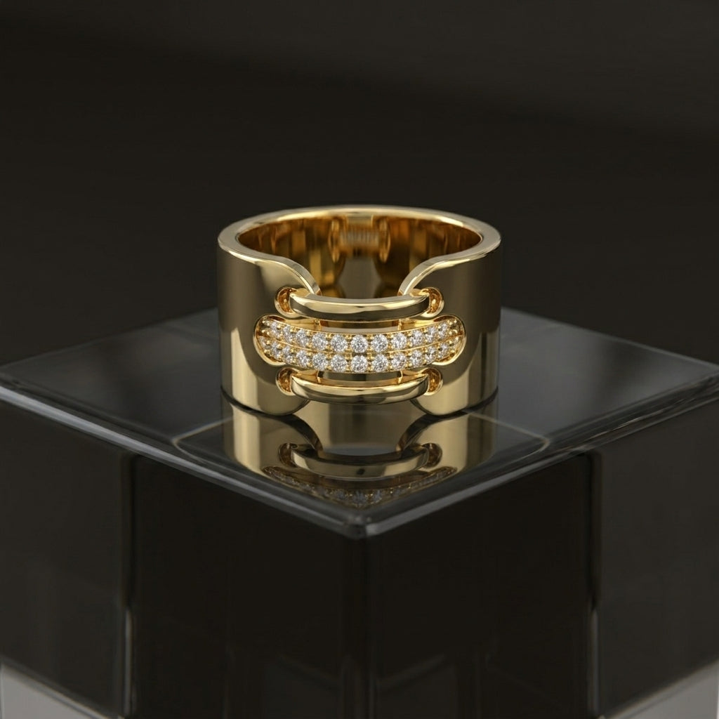 Sterling Silver Diamond Ring