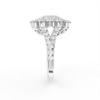 18K Bespoke Oval Diamond Ring — SIDE
