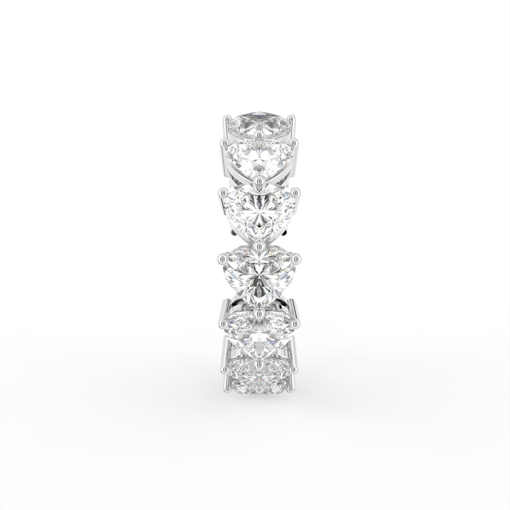 vimg:FJ4883|vimg:FJ4884|vimg:FJ4885|vimg:FJ4886|14K White Gold Full Eternity Heart Diamond Ring — SIDE