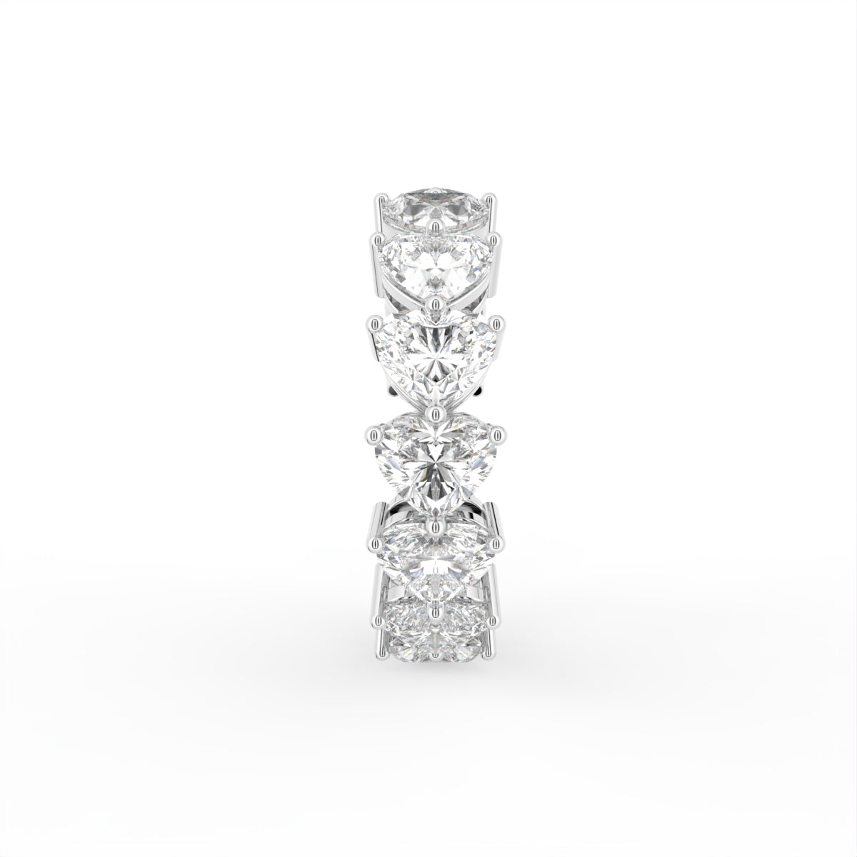 vimg:FJ4883|vimg:FJ4884|vimg:FJ4885|vimg:FJ4886|14K White Gold Full Eternity Heart Diamond Ring — SIDE