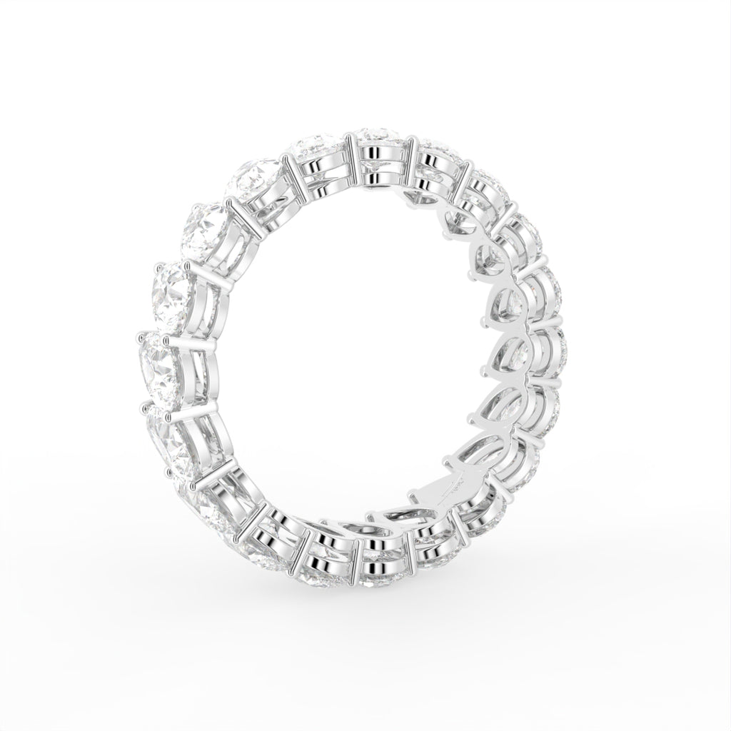 vimg:FJ3287|vimg:FJ3860|vimg:FJ3861|vimg:FJ3911|vimg:FJ3912|14K White Gold Full Eternity Pear Diamond Ring — 3D VIEW