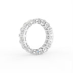 vimg:FJ5127|vimg:FJ5223|14K White Gold Full Eternity Emerald Diamond Ring — 3D VIEW